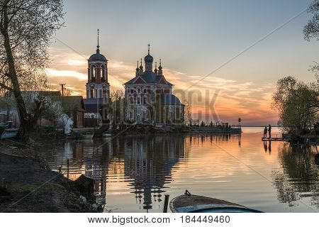 warm spring decline on the river Trubezh in Pereslavl-Zalessky