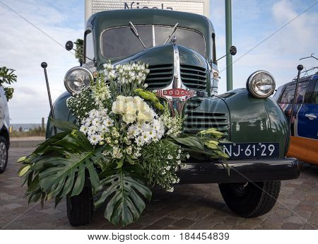 NOORDWIJK NETHERLANDS - 22 APRIL 2017: the traditional flowers parade Bloemencorso from Noordwijk to Haarlem in the Netherlands.