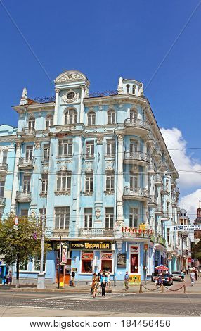 VINNYTSIA, UKRAINE - JULY 13, 2010: Former hotel 