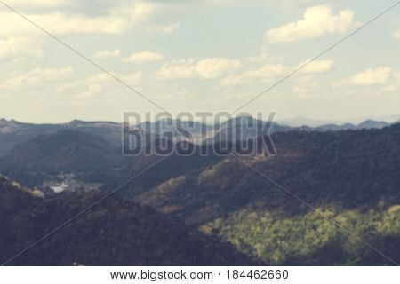 Cloudy Blue Sky Beautyful Scene with Mountain