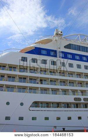IJmuiden the Netherlands -April 30th 2017: Aida Sol detail of passenger cabins