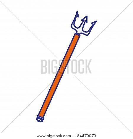 triden icon over white background. vector illustration