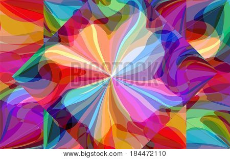 Abstract pattern of colorful soap bubble, tranquility of color and light interplay, artistic decoration, imagination and freedom of creative mind. Vector illustration