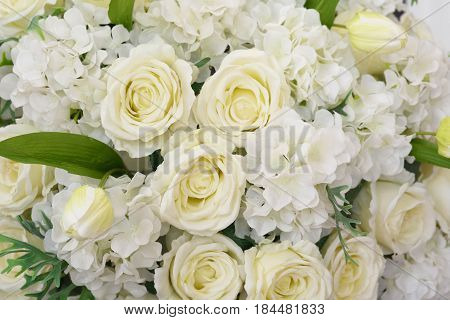 close-up photo Flower bouquet colorful use for background