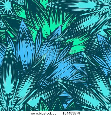Seamless Floral Background. Tracery Handmade Nature Ethnic Fabric Backdrop Pattern With Flowers. Tex