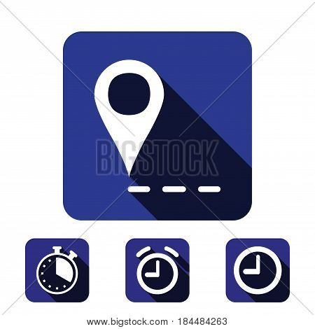 label for map icon stock vector illustration flat design