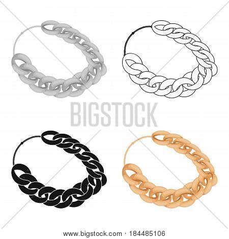 Jewellery chain icon in cartoon style isolated on white background. Jewelry and accessories symbol vector illustration.