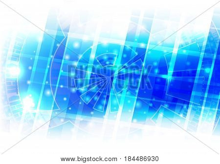 Abstract future technology with Blue Background, Vector design
