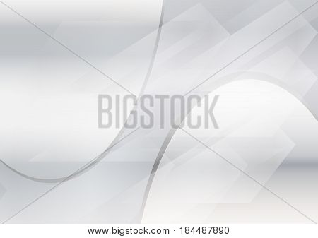 Gray vector abstract waves background with wavy lines