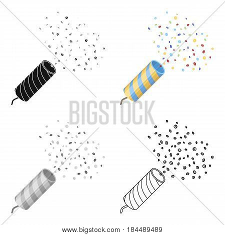 Holiday firecracker salute.Party and parties single icon in cartoon style vector symbol stock web illustration.