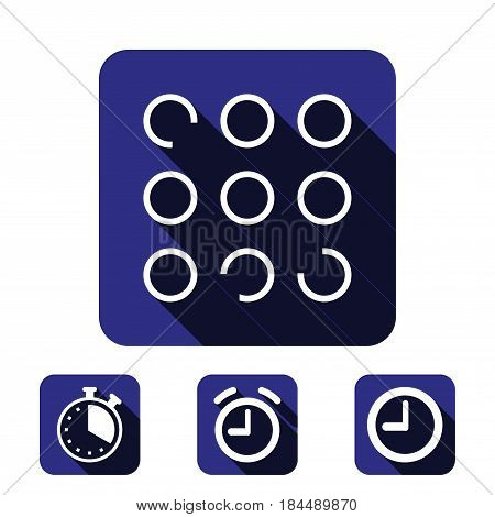 buttons of the program icon stock vector illustration flat design