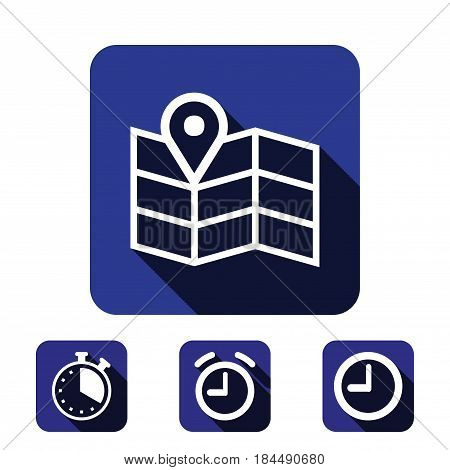 navigation map icon stock vector illustration flat design