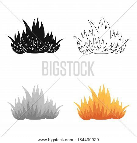 Fire icon cartoon style. Single silhouette fire equipment icon from the big fire Department cartoon - stock vector