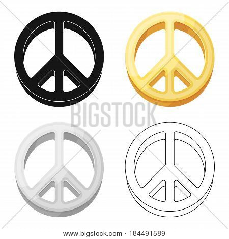 The icon of the world.Hippy single icon in cartoon style vector symbol stock illustration .