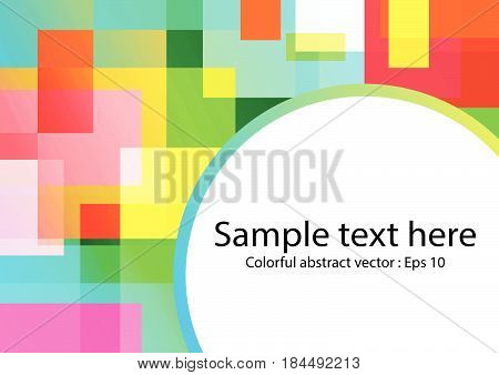 square, Abstract,  background decorate, vector illustration. colorful.