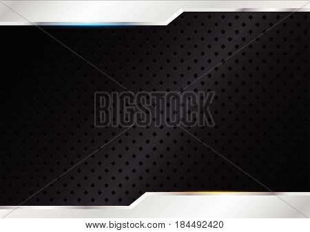 black background with steels, vector illustration, abstract