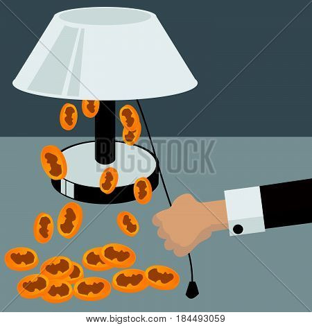 Flat vector illustration backgrounds set. Money saving Vector illustration