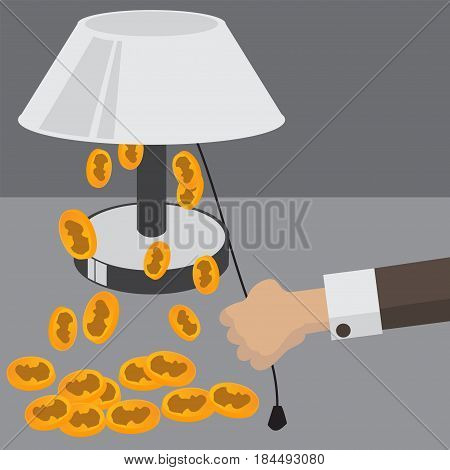 Flat vector illustration backgrounds set. Money saving, Vector illustration