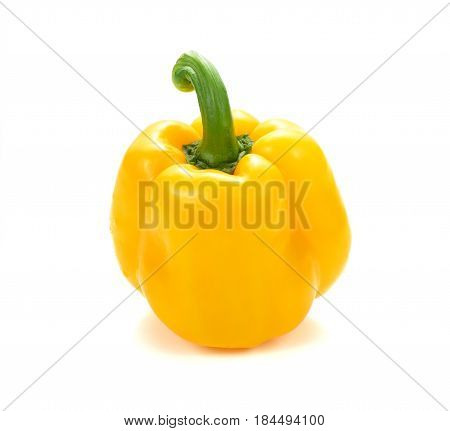 yellow pepper over white background. sweet yellow pepper isolated on white background