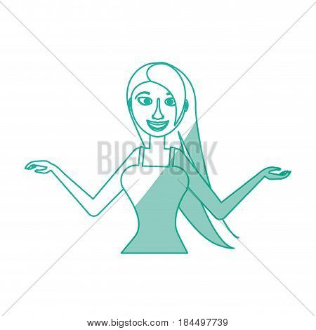 Woman celebrating cartoon icon vector illustration graphic design