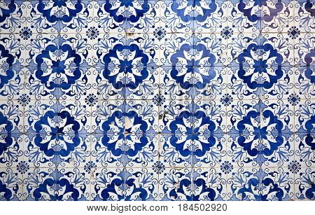 Portuguese painted tin-glazed ceramic tile work