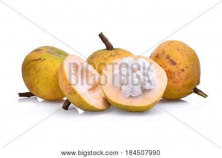 santol fruit isolated on the white background
