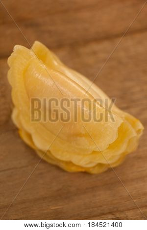 Panzerotti pasta isolated on white background