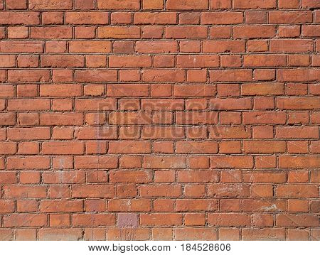 Background old red brick wall vintage texture