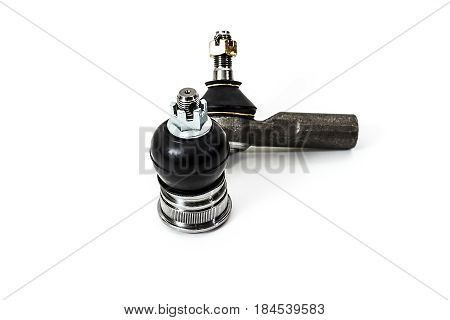 Tie rod end, ball joint  on a white background isolated.  Auto Parts. Spare parts for the repair of cars.