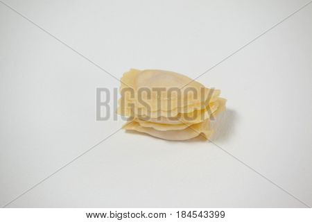 Panzerotti pasta isolated on white background