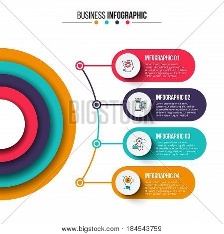 Abstract infographics number options template. Vector illustration. Can be used for workflow layout, diagram, business step options, banner, web design