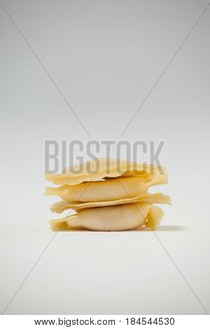 Panzerotti pasta isolated on white background