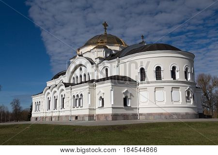 St. Nikolaus church in Brest fortress in spring