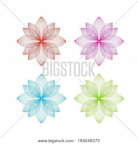 set of flower vector, illustration flower design, various design flower