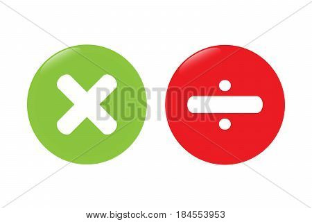 Multiply multiplication  vector icon set design .