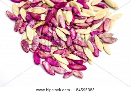 Cucumber seeds, medicated cucumber seeds, cucumber seeds on white ground
