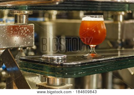 Glass Of Beer At The Brewery