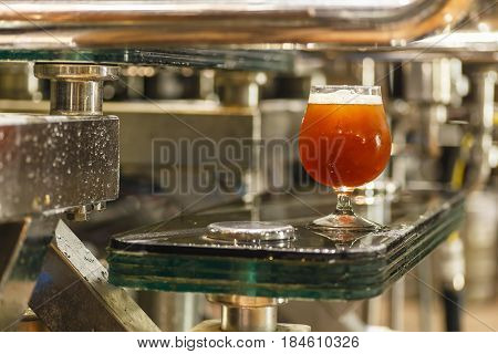 Glass Of Beer At The Brewery