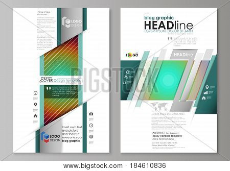 Blog graphic business templates. Page website design template, easy editable abstract vector layout. Minimalistic design with circles, diagonal lines. Geometric shapes forming beautiful retro background.