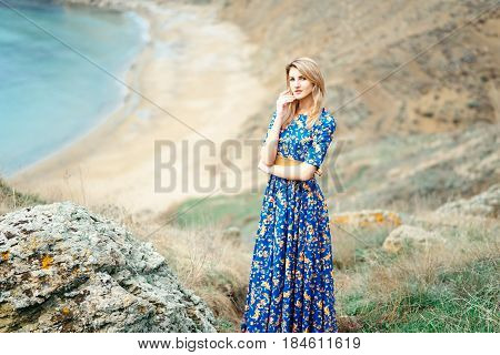 Beautiful Attractive Blond Caucasian Girl Model