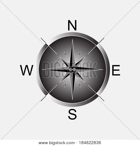 Compass compass rose navigation location fully editable vector image