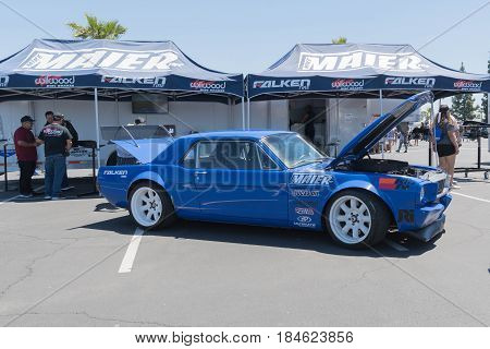 Blue Falken Ford Mustang 1St Generation On Display