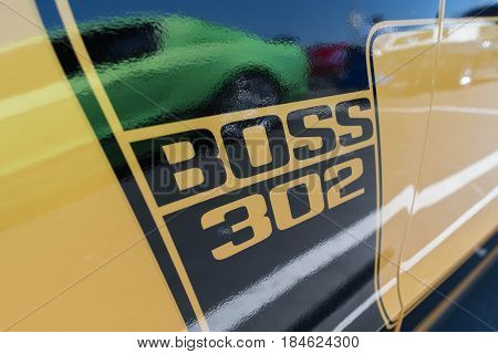 Ford Mustang Boss 302 Emblem Fifth Generation On Display