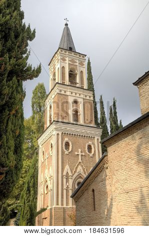View of Monastery of Bodbe. Kakheti. Georgia.