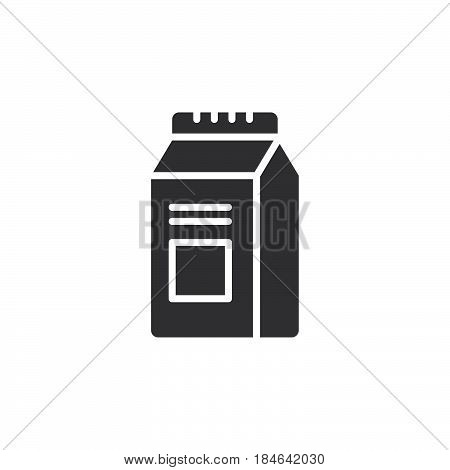 Milk Or Juice Carton Box Pack icon vector filled flat sign solid pictogram isolated on white. Symbol logo illustration