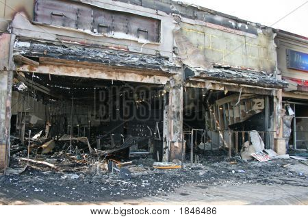 A Fire Destroyed Five Stores