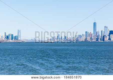 Lower Manhattan And Jersey City Skylines