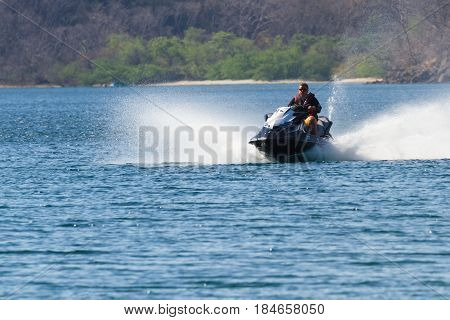 Beach Fun In A Wave Runner