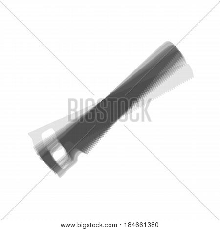 Saw simple sign. Vector. Gray icon shaked at white background.