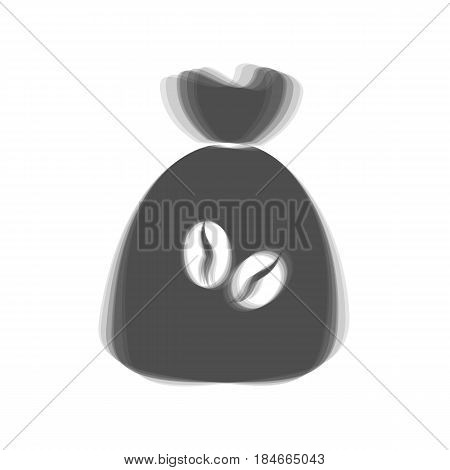 Coffee bag Icon. Coffee bag. Vector. Coffee bag Icon Button. Vector. Gray icon shaked at white background.